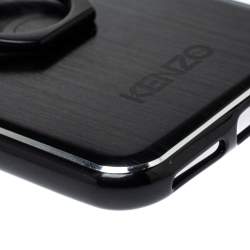 Pre Owned Kenzo Black PVC Tiger Print iPhone 7/8 Case