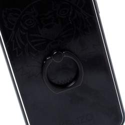 Pre Owned Kenzo Black PVC Tiger Print iPhone 7/8 Case