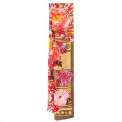 Pre Owned Kenzo Multicolor Floral Printed Silk Scarf