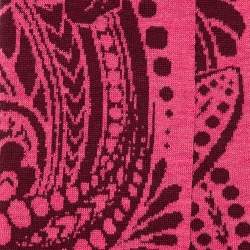 Pre Owned  وشاح كينزو صوف جاكار وردي بنقشة الزهور