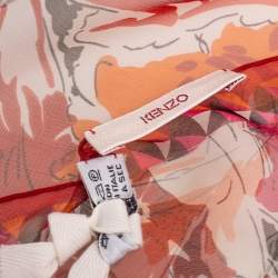 Pre Owned وشاح كينزو حرير طباعة زهور متعدد الألوان