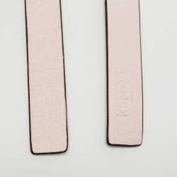 Pre Owned Kenzo Pink/Grey Leather Wrap Waist Reversible Belt