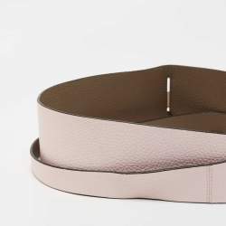 Pre Owned Kenzo Pink/Grey Leather Wrap Waist Reversible Belt