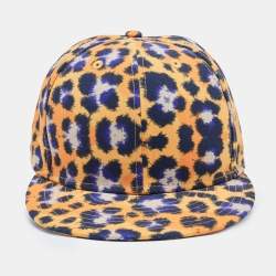 Kenzo Yellow Print Cotton New Era 59 Baseball Cap Size 63.5