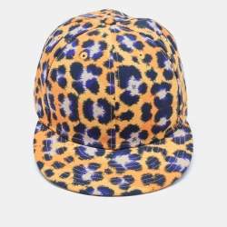 Kenzo Yellow Print Cotton New Era 59 Baseball Cap Size 63.5