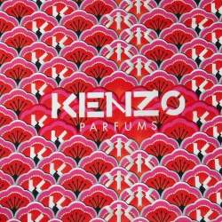 Kenzo Red All-Over Print Cotton Square Neckerchief