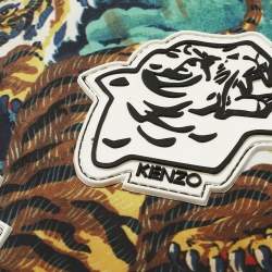Kenzo Multicolor Printed Nylon Flying Tiger Zip Pouch