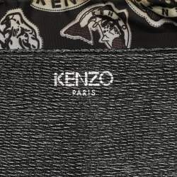 Kenzo Multicolor Printed Nylon Flying Tiger Zip Pouch