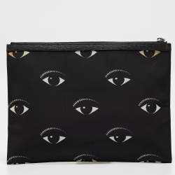 Kenzo Multicolor Printed Nylon Flying Tiger Zip Pouch