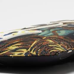 Kenzo Multicolor Printed Nylon Flying Tiger Zip Pouch