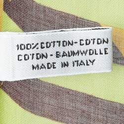 Kenzo Multicolor Fruits Print Cotton Square Scarf