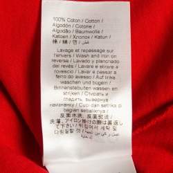 Pre Owned Kenzo Red Logo Print Cotton T-Shirt S