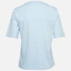 Kenzo Blue Printed Cotton Knit Tshirt S