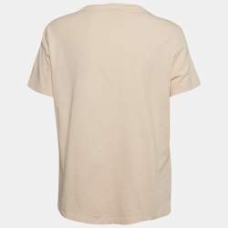 Pre Owned Kenzo Light Orange Tiger Print Cotton Half Sleeve T-Shirt L