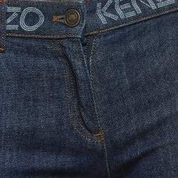 Kenzo Blue Logo Printed Denim Jeans S Waist 30"
