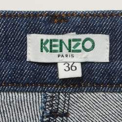 Kenzo Blue Logo Printed Denim Jeans S Waist 30"