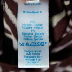 Pre Owned Kenzo Brown Printed Jersey Full Sleeves Top M