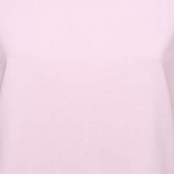 Pre Owned Kenzo Pink Logo Print Cotton T-Shirt L