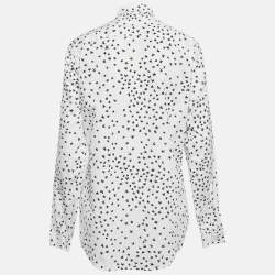 Pre Owned Kenzo White All-Over Print Cotton Shirt L