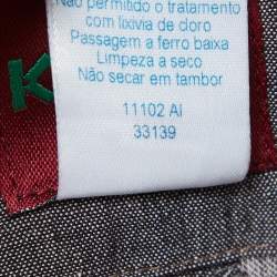 Pre Owned Kenzo Grey Wool Blend Culottes Trousers L