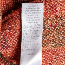 Pre Owned Kenzo Green Patterned Lurex Knit Cardigan (One Size)