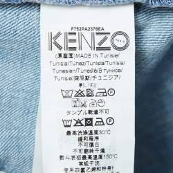 Kenzo Blue Applique Detail Denim Boyfriend Jeans M Waist 32"
