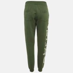 Kenzo Green Cotton Knit Printed Track Pants M