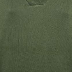Kenzo Green Cotton Knit Printed Sweatshirt S