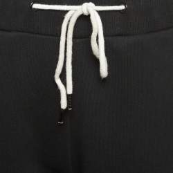 Pre Owned Kenzo Black Cotton Knit Printed Track Pants M