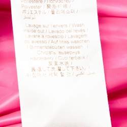 Pre Owned Kenzo Pink Logo Print Synthetic Zipper Jacket L