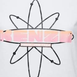 Pre Owned Kenzo White Printed Cotton Jersey T-Shirt S