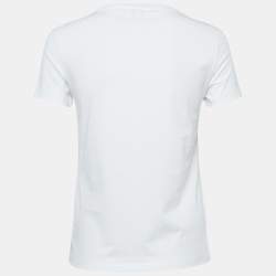 Pre Owned Kenzo White Printed Cotton Jersey T-Shirt S