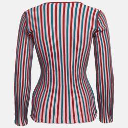 Pre Owned Kenzo Pink Rib Knit V-Neck Jumper M
