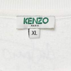 Kenzo White Photo Collage Print Cotton Crew Neck Sweatshirt XL