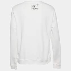 Kenzo White Photo Collage Print Cotton Crew Neck Sweatshirt XL