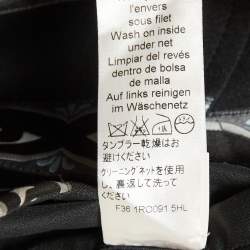 Pre Owned Kenzo Black Jersey Eye Patch Detail Mini Dress M