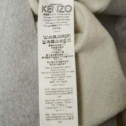 Pre Owned Kenzo Grey Tiger Applique Cotton Sweatshirt XS