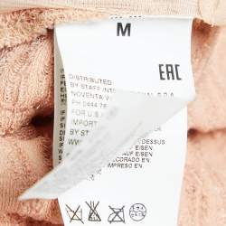 Pre Owned Dsquared Peachy Pink Patterned Jersey Mini Dress M