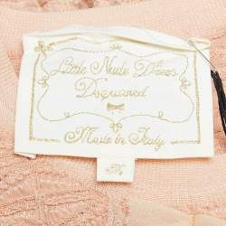 Pre Owned Dsquared Peachy Pink Patterned Jersey Mini Dress M