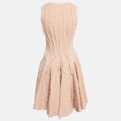 Pre Owned Dsquared Peachy Pink Patterned Jersey Mini Dress M