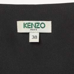 Pre Owned Kenzo Black Synthetic Eyelet Detail Sleeveless Mini Dress M