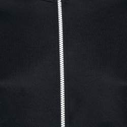 Kenzo Black Logo Embroidered Jersey Zip-Up Jacket XS