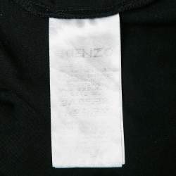 Pre Owned Kenzo Black Tiger Print Jersey Crew Neck T-Shirt M