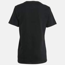 Pre Owned Kenzo Black Tiger Print Jersey Crew Neck T-Shirt M