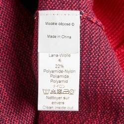 Pre Owned Kenzo Pink Logo Eye Embroidered Wool Knit Crew Neck Sweater XS