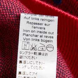 Pre Owned Kenzo Pink Logo Eye Embroidered Wool Knit Crew Neck Sweater XS