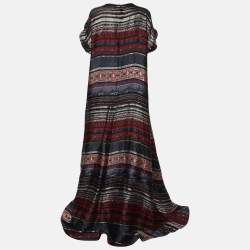Pre Owned Kenzo Multicolor Brocade Fabric Silk Blend Dress XL
