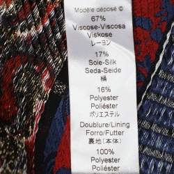 Pre Owned Kenzo Multicolor Brocade Fabric Silk Blend Dress XL