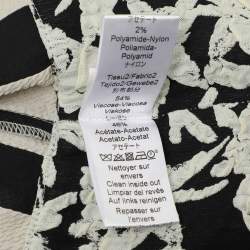 Kenzo Black/White Strip Crepe Top L