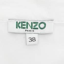 Pre Owned Kenzo White Cotton Long Sleeve Shirt M